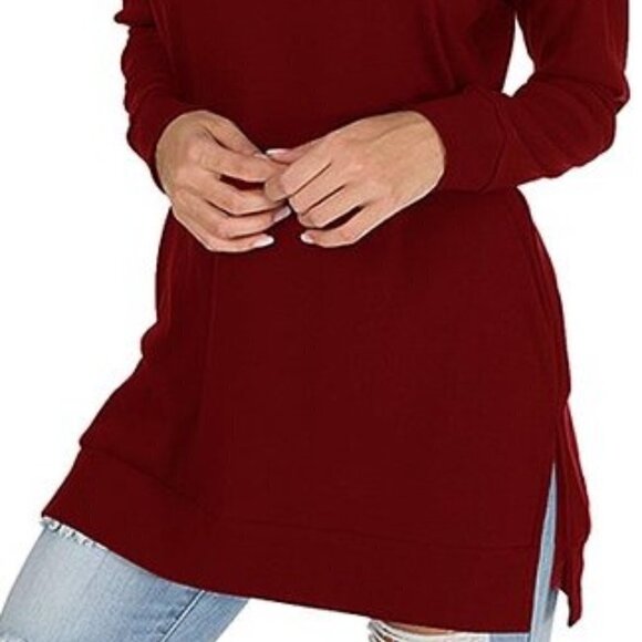 🎄Tunic Side-Slit Long-Sleeve – Plus Size 1X Haute Edition - Picture 4 of 6